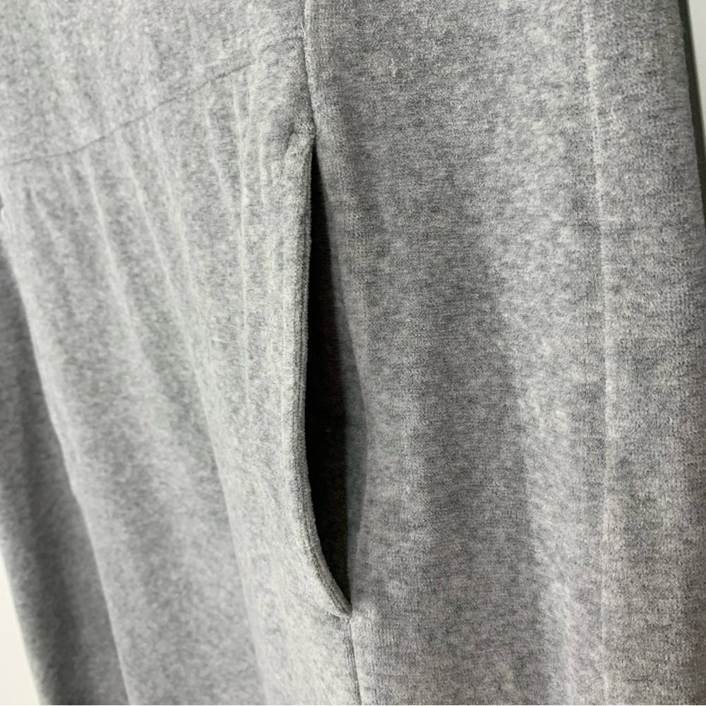 Athleta Solid Gray Velour Cowl Neck Long Sleeve D… - image 7